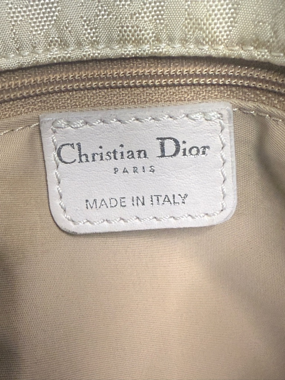 Christian Dior Diorissimo Trotter Canvas Tote Bag Cream Charm - Picture 10 of 12